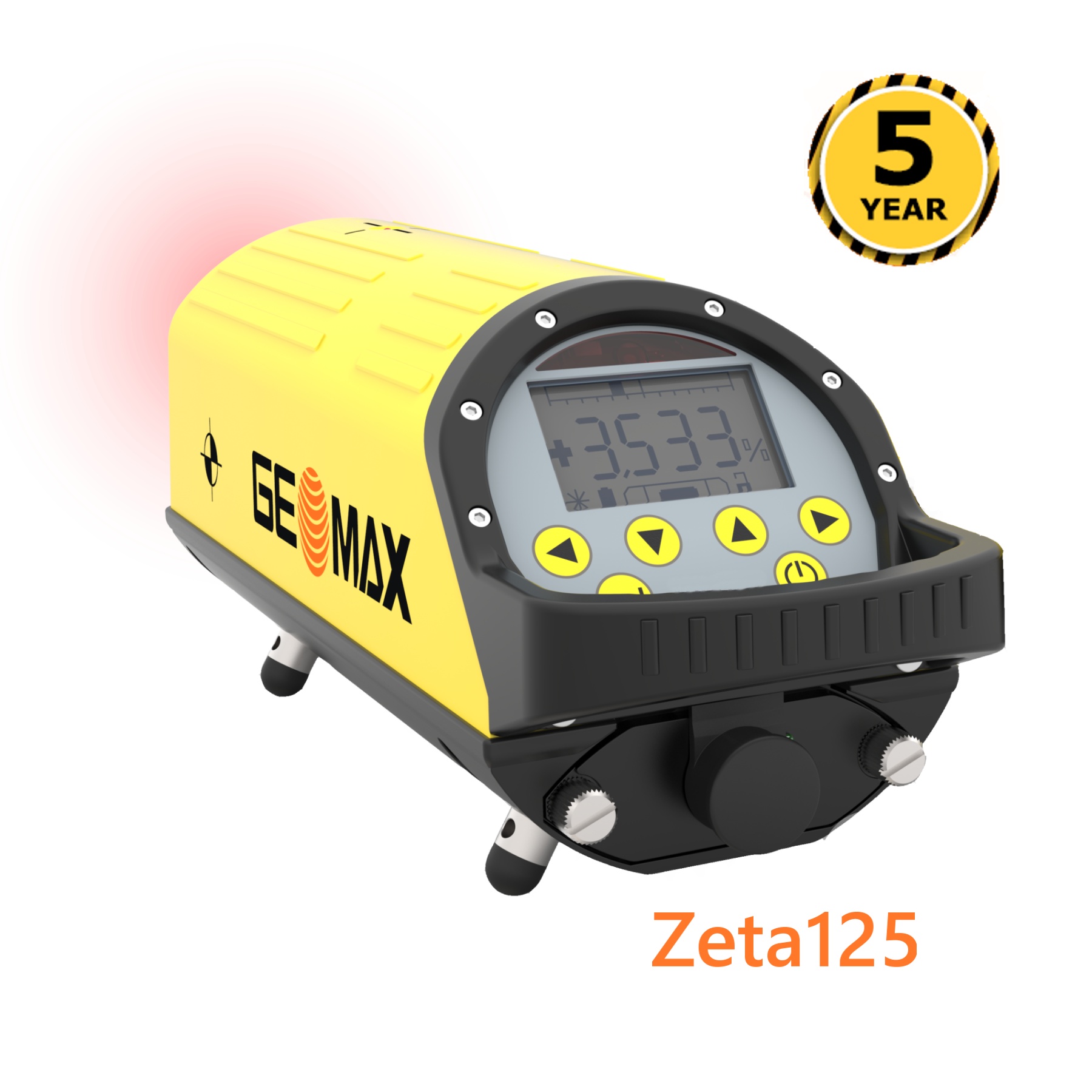 Potrubní laser Geomax Zeta125, Dodávka standardní sestava, Paprsek červený