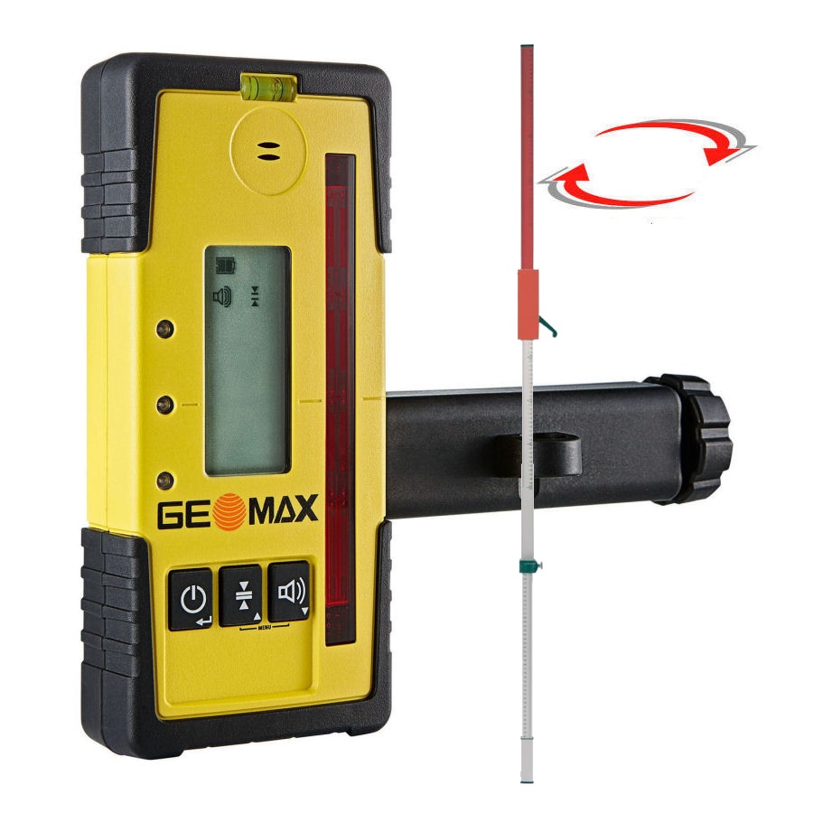 Přijímač laserového paprsku Geomax ZRP105 s držákem, Laserová lať laserová lať TLL-1